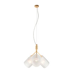 Contemporary 3 Branches Brass Pendant Lamp