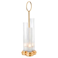 Contemporary 3-diffuser Gold Table Lamp