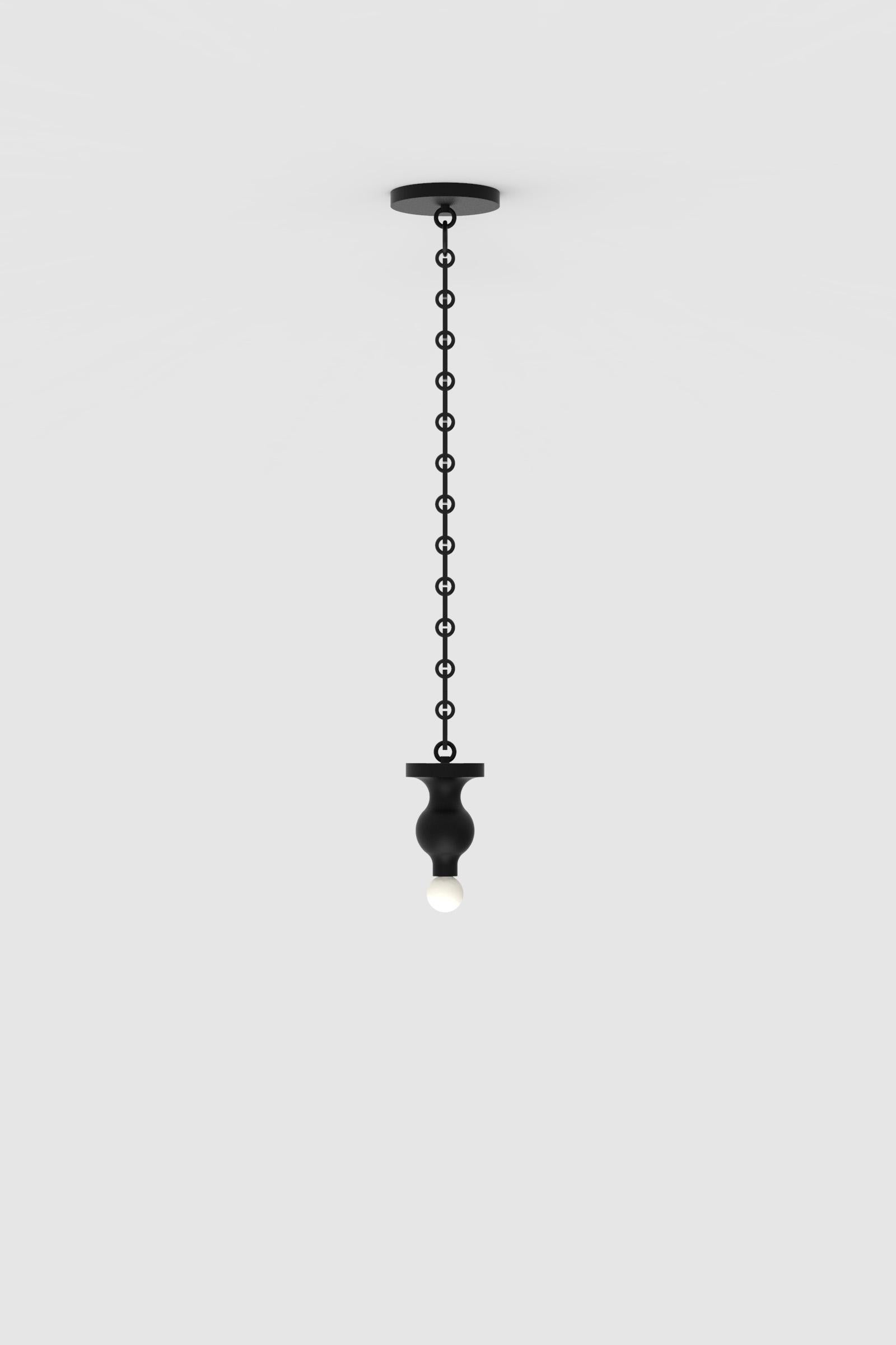 Blackened Contemporary 300 Pendant by Orphan Work For Sale