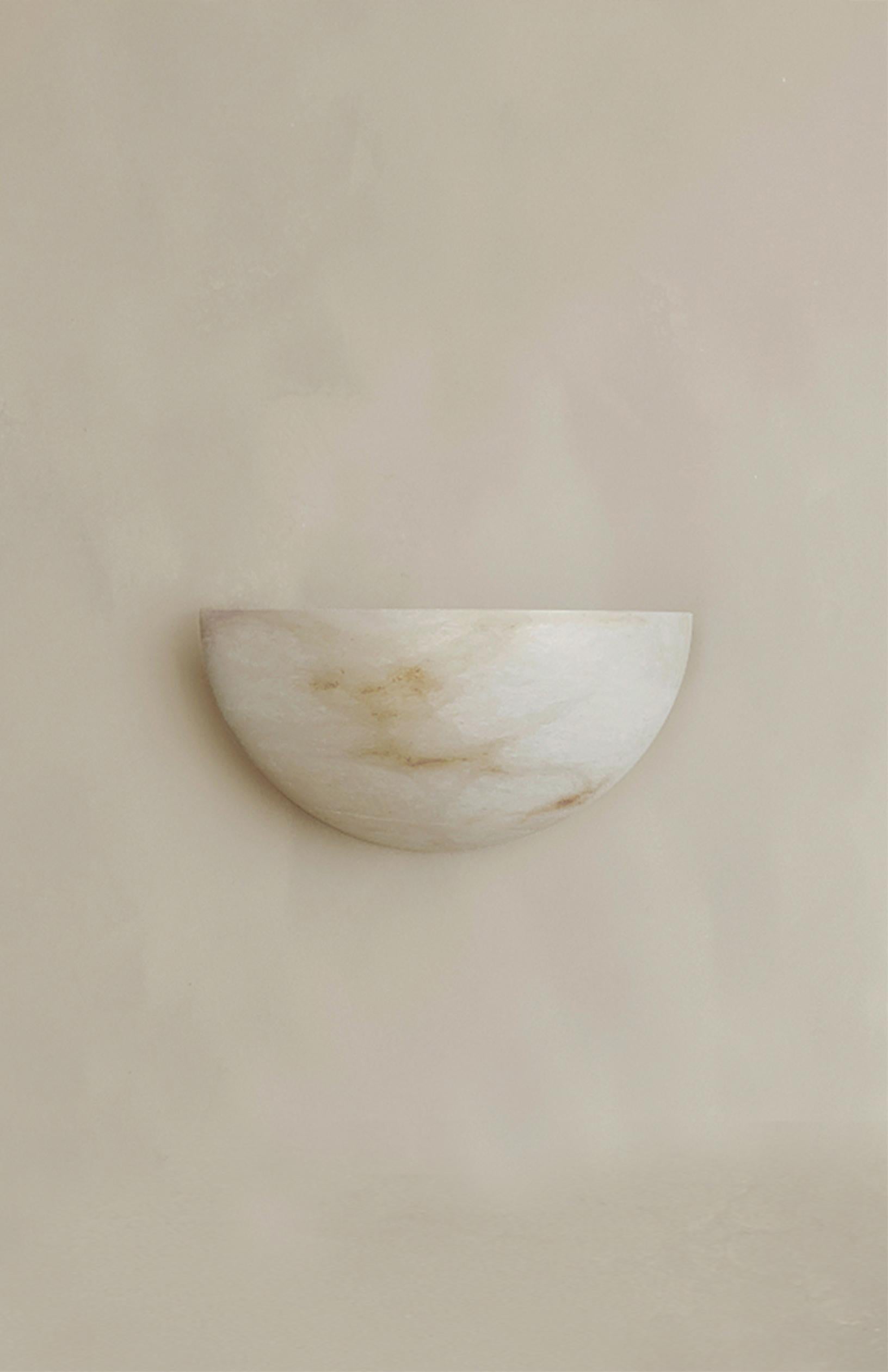 Contemporary Ambra Sconce 300A in Alabaster by Orphan Work For Sale 6