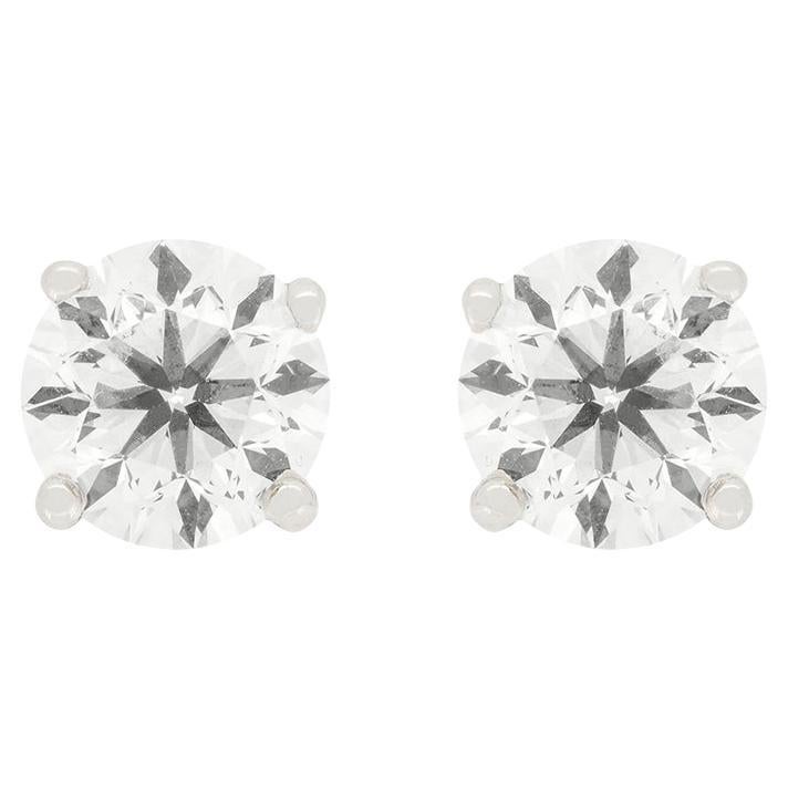 Contemporary 3.00ct Diamond Stud Earrings
