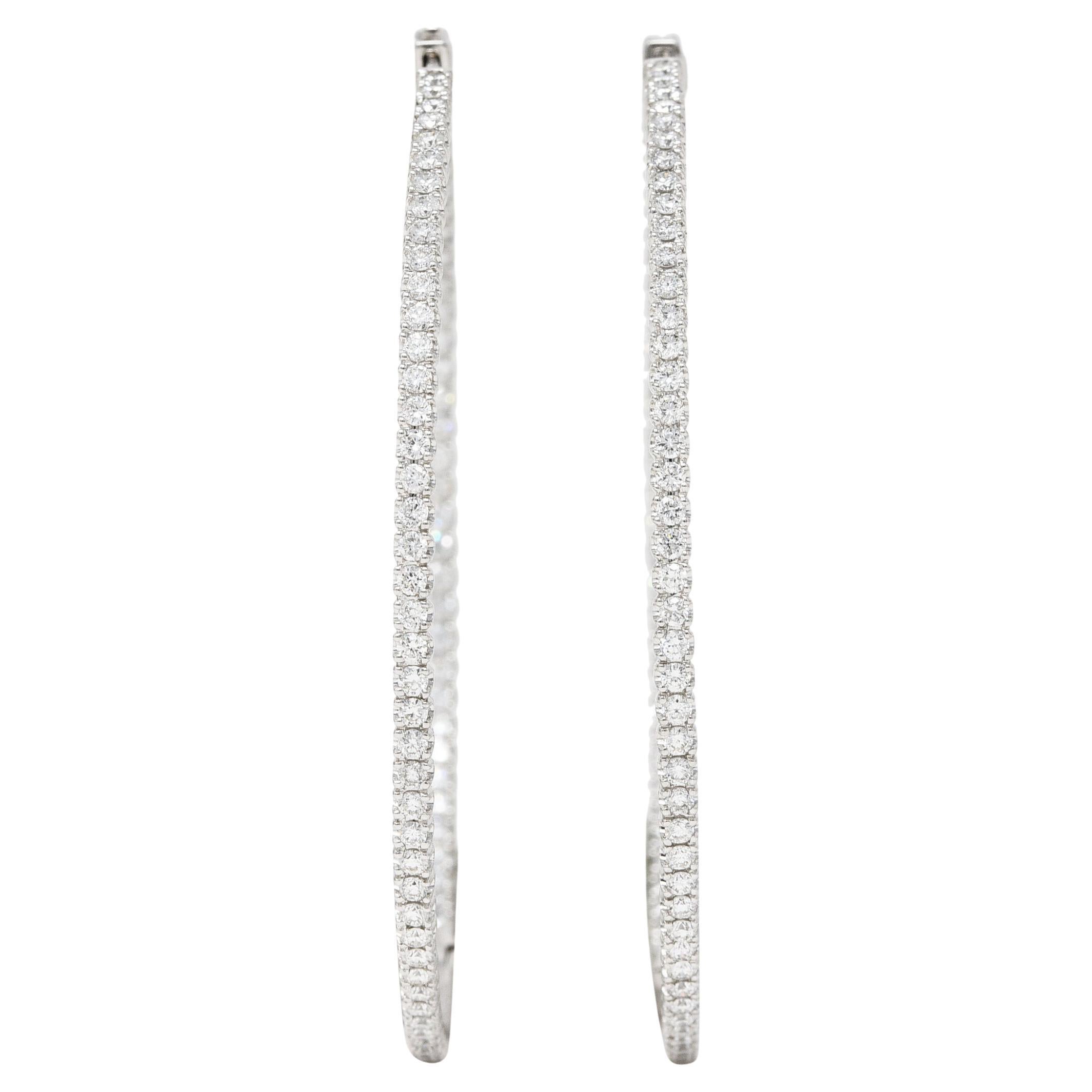 Diamond & 18k Gold Rockaway Hoop Earring main image 1
