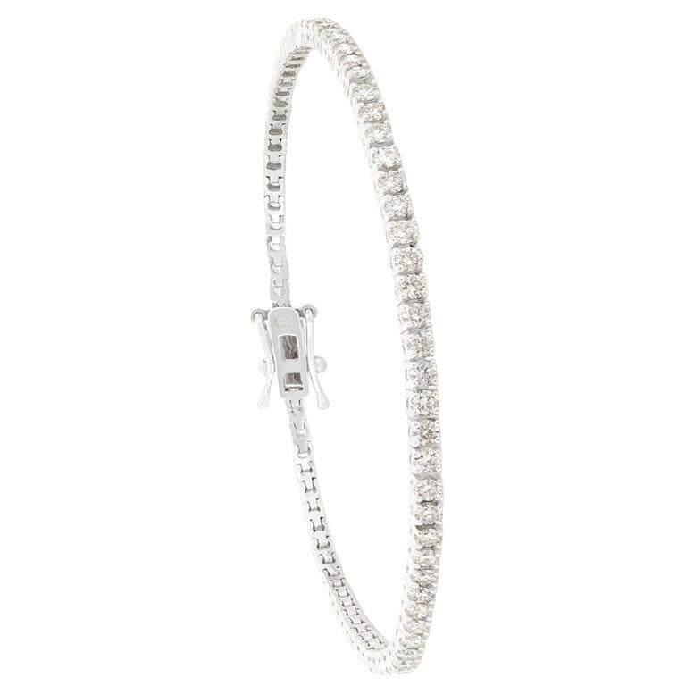 Contemporary 3.12ct Diamond Tennis Bracelet