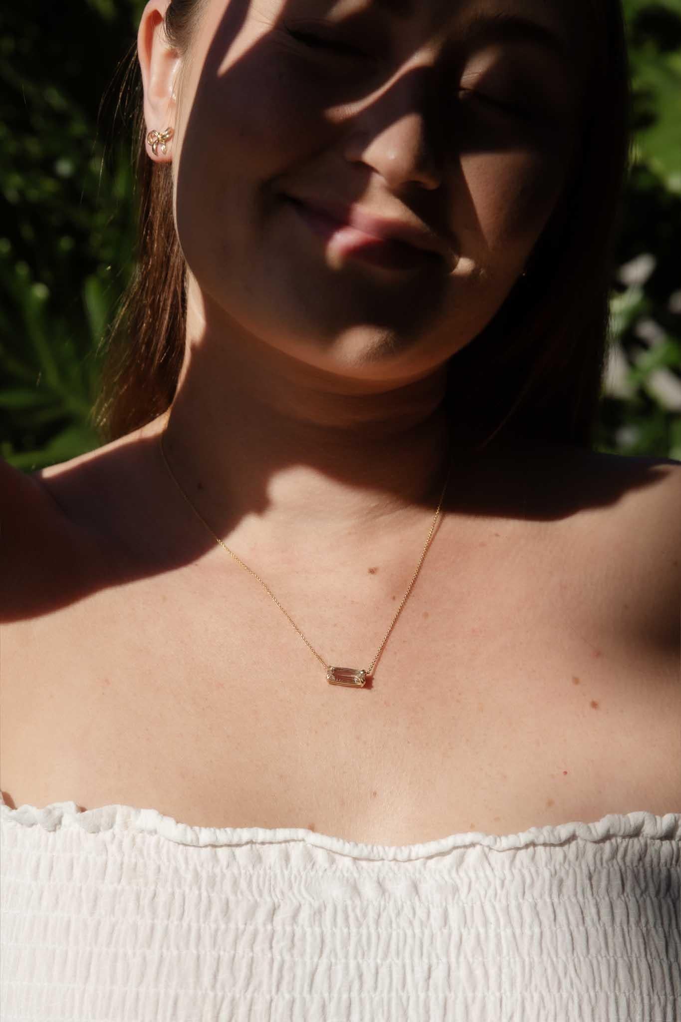 Collier Contemporary 3.38 Carat Watermelon Tourmaline Or 18 Carat en vente 2