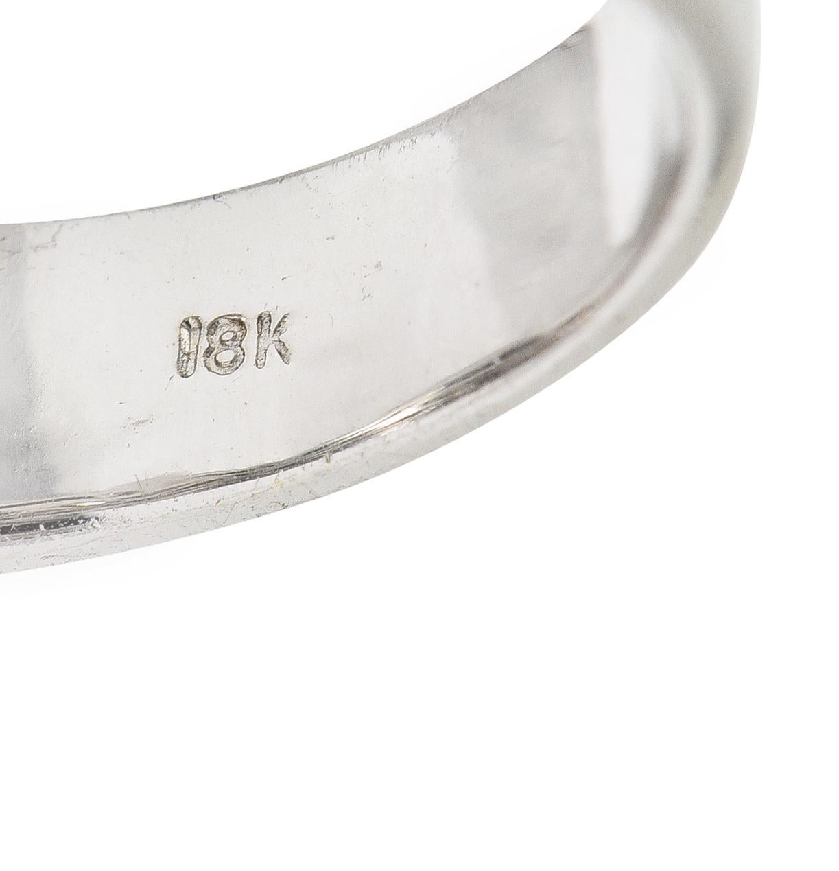 Contemporary 3.50 Carats Pave Diamond 18 Karat White Gold Band Ring 2