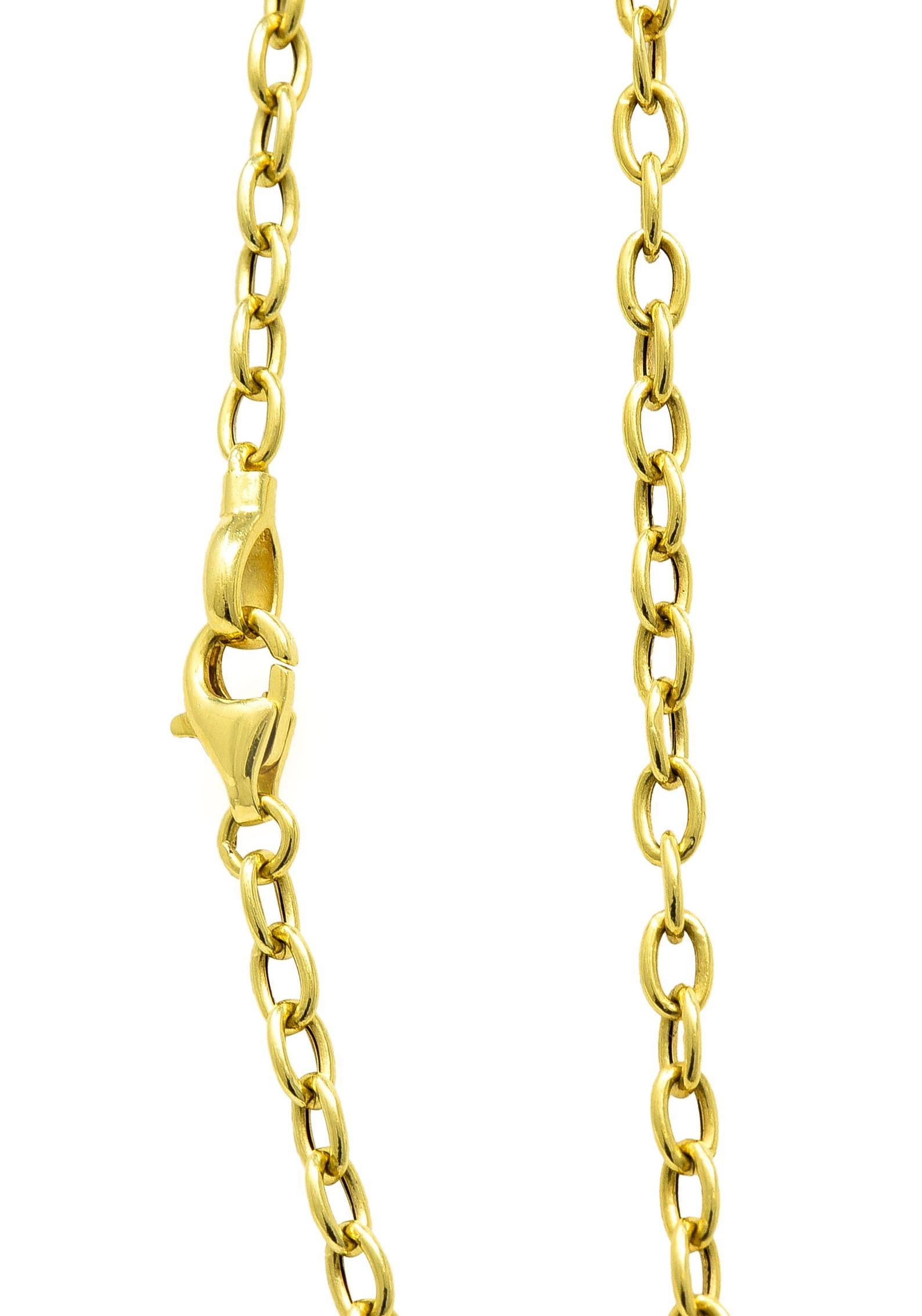 Women's or Men's Contemporary 3.60 Carat Diamond Platinum 18 Karat Gold Sphere Station Necklace