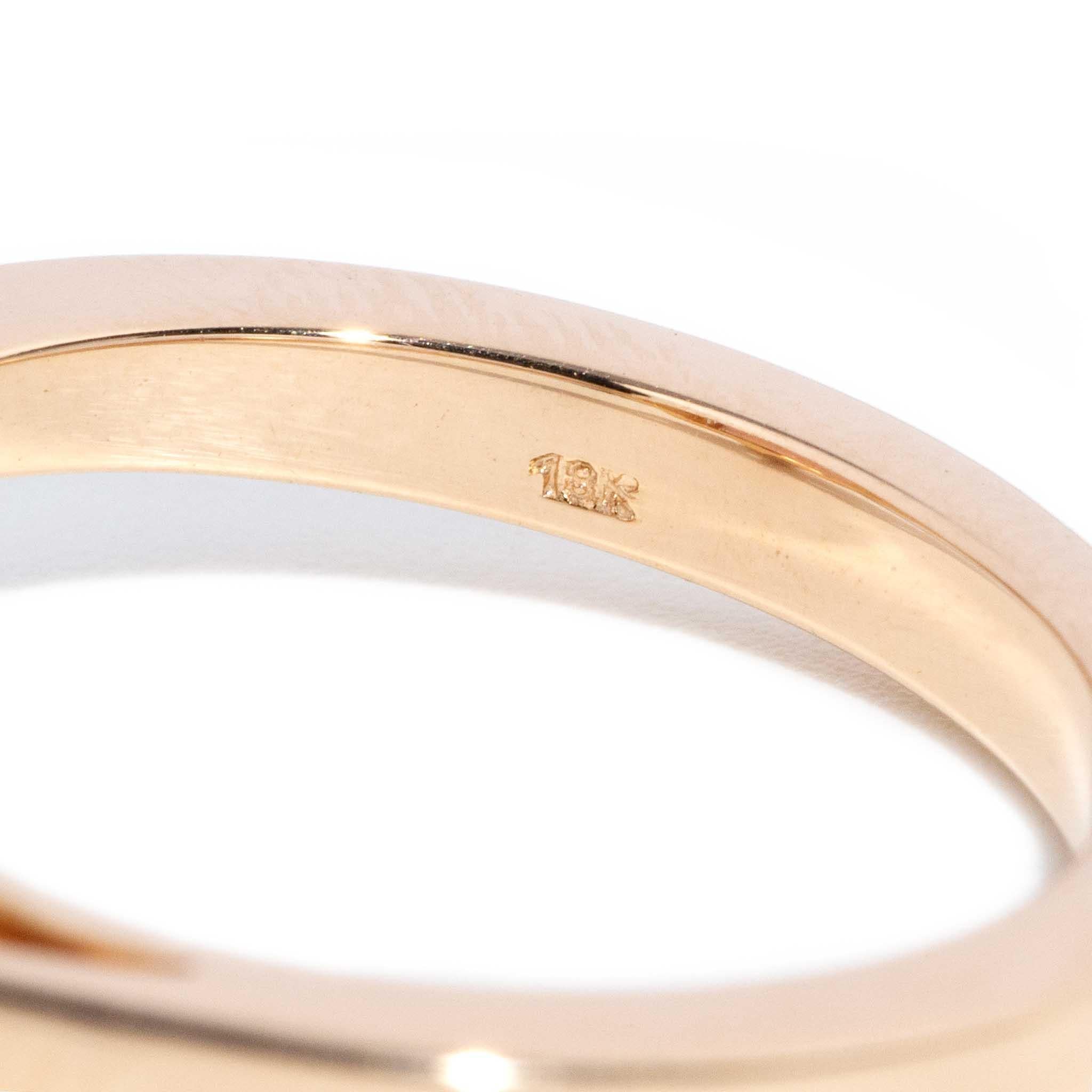 Anillo contemporáneo de oro de 18 ct con turmalina naranja melocotón y diamantes de 3,72 ct en venta 6