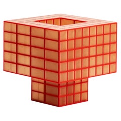 Contemporary 3D-Printed Tesser 5:3 Portable Table Lamp by Ridezign in Amber