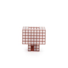 Contemporary 3D-Printed Tesser 5:3 Portable Table Lamp by Ridezign in Granite