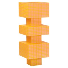 Contemporary 3D-Printed Tesser Tower Lamp by Ridezign in Guava