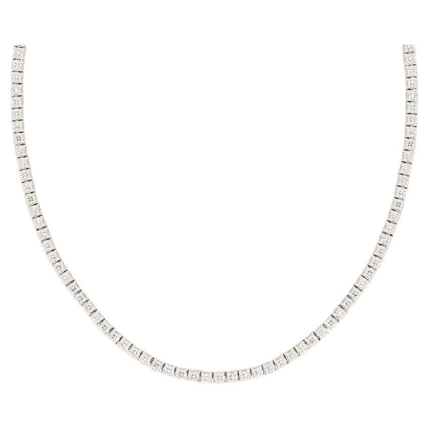 Collana contemporanea con linea di diamanti da 4,04 carati in vendita