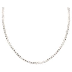 Contemporary 4.04ct Diamond Line Necklace