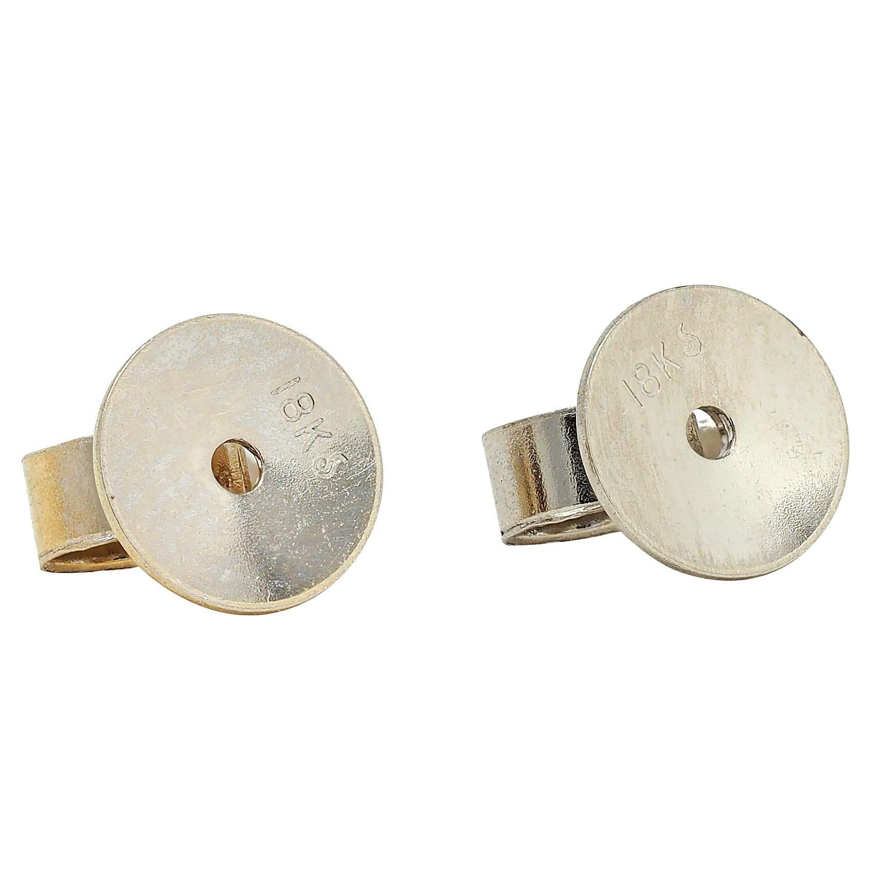 Pendientes de Gota Contemporáneos de Oro de 18 Kilates con Diamantes de 4,20 quilates en venta 2