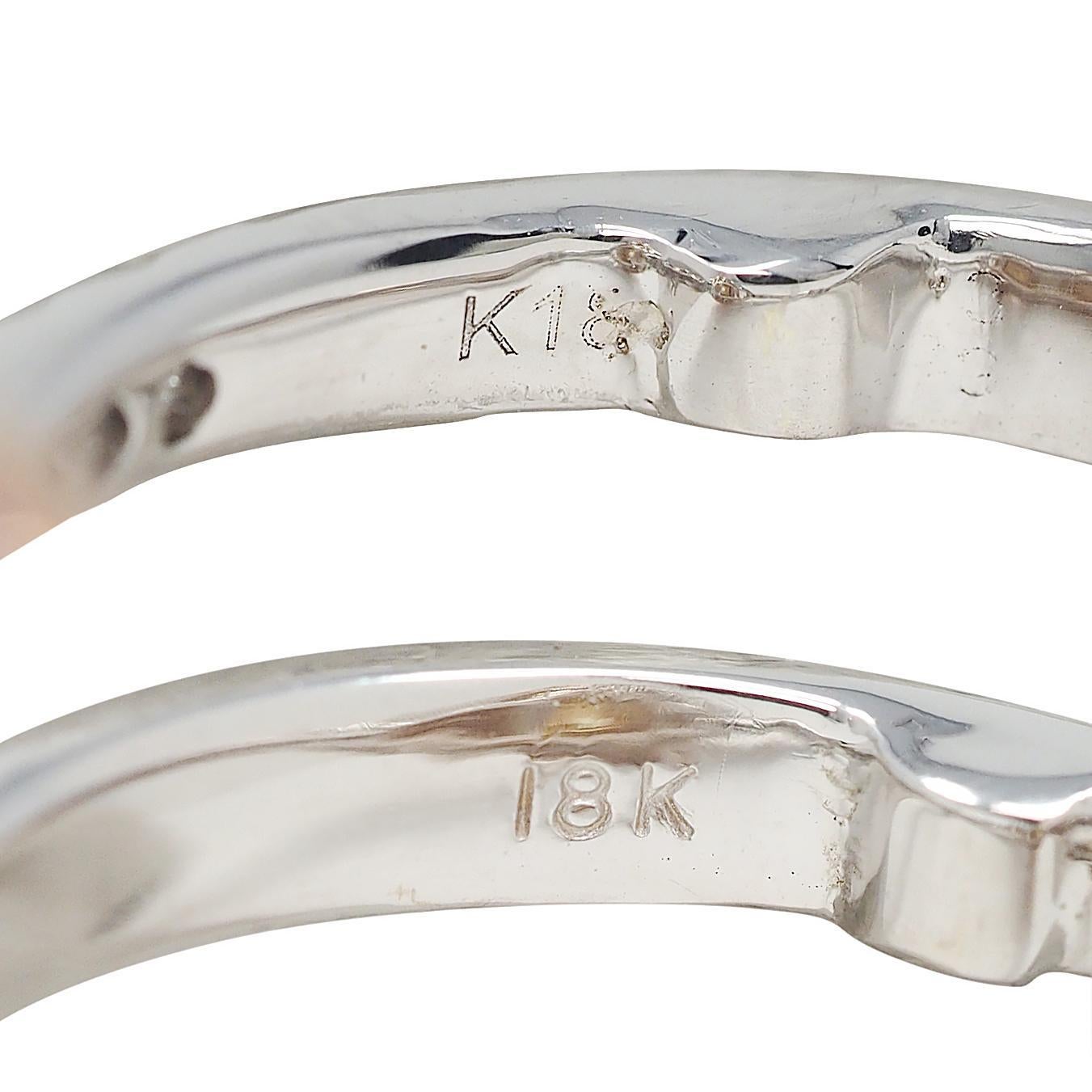 Bague de fiançailles contemporaine en or 18 carats avec 4,23 CTW de diamant jaune clair fantaisie 3