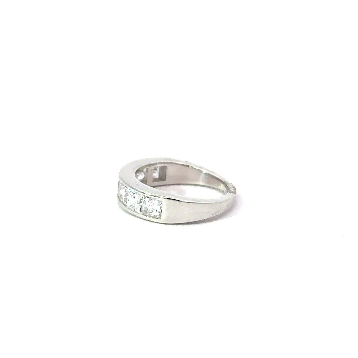 For Sale:  4.65 ctw Princess Cut Cubic Zirconia Half Eternity Band for Girlfriend Gift 3