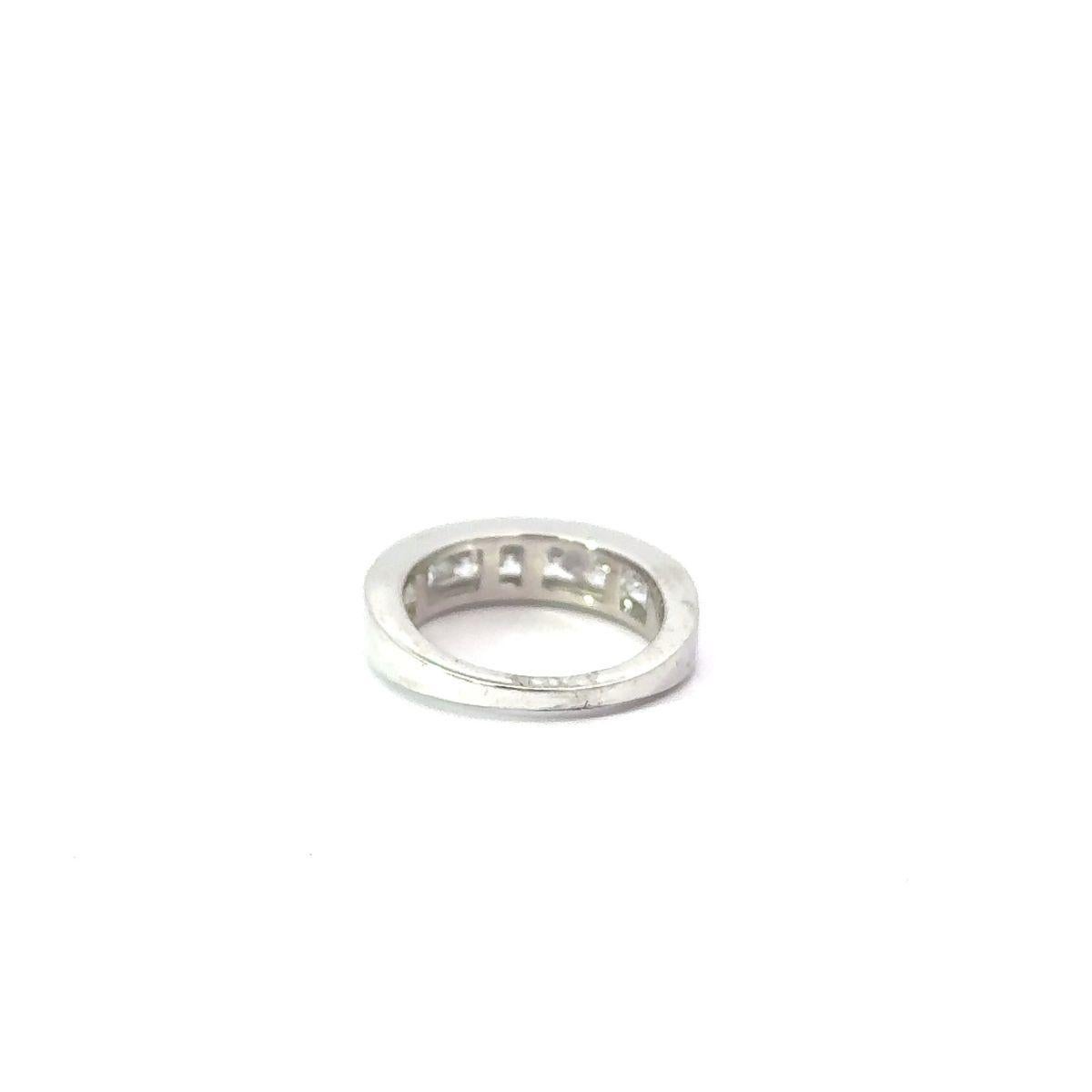 For Sale:  4.65 ctw Princess Cut Cubic Zirconia Half Eternity Band for Girlfriend Gift 5