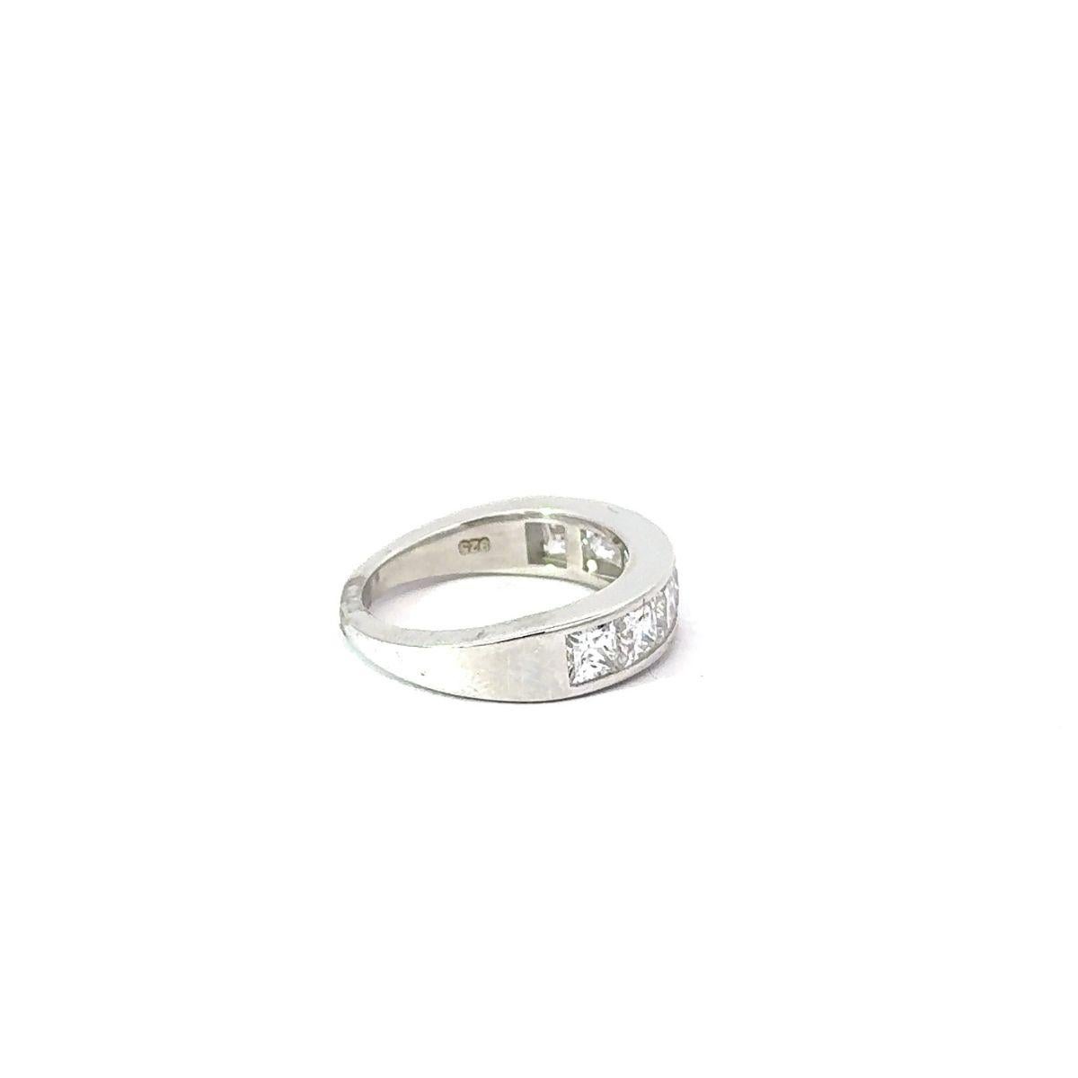 For Sale:  4.65 ctw Princess Cut Cubic Zirconia Half Eternity Band for Girlfriend Gift 7
