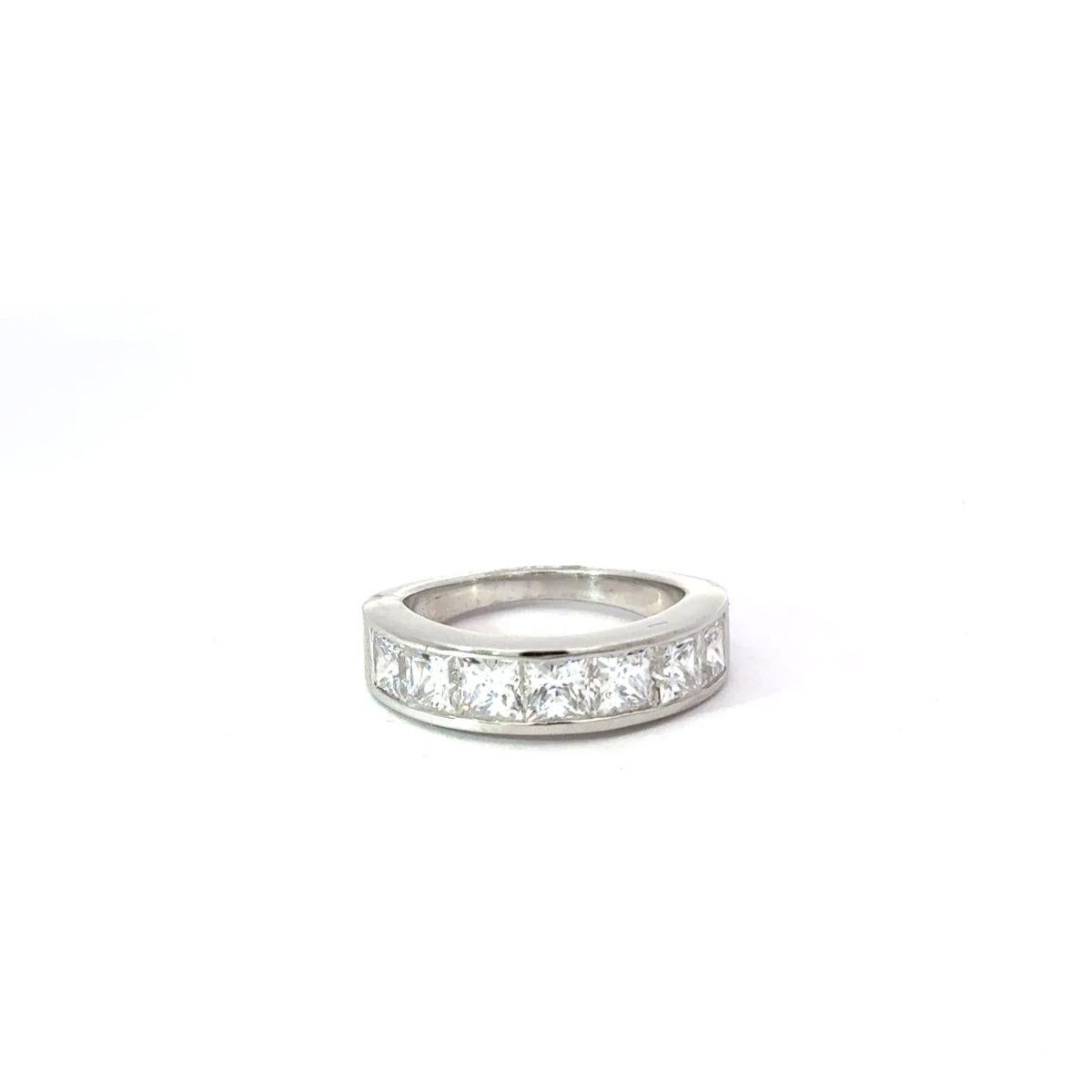 For Sale:  4.65 ctw Princess Cut Cubic Zirconia Half Eternity Band for Girlfriend Gift 8