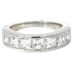 4,65 ctw Taglio Principessa Cubic Zirconia Mezza Eternità Fascia Mamma Gioielli in A. Silver