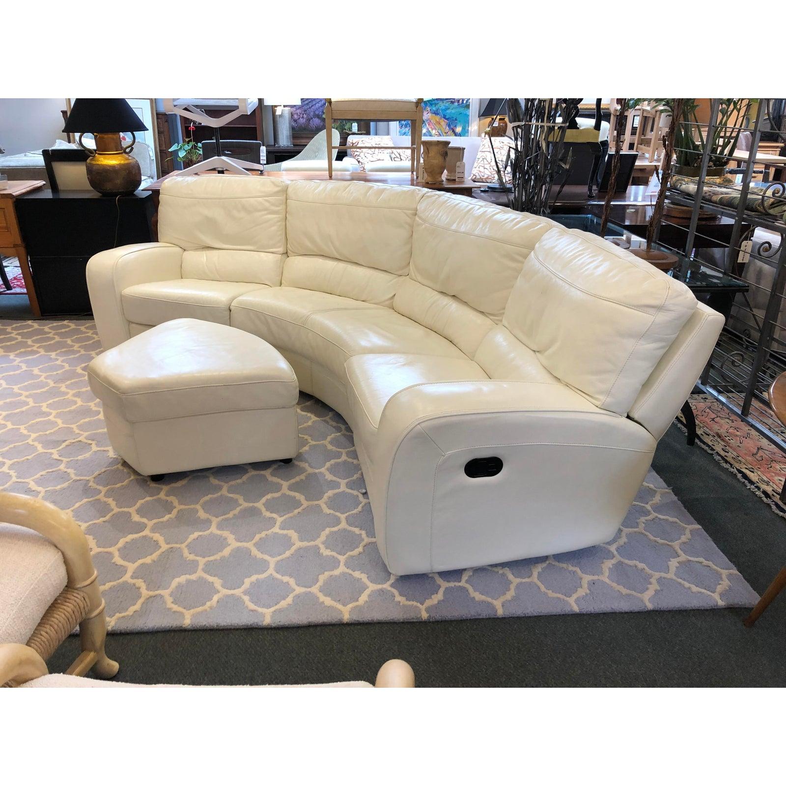curved reclining sofa