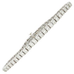 Contemporary 5.00 CTW Diamond Platinum Vintage Semi-Bezel Line Armband