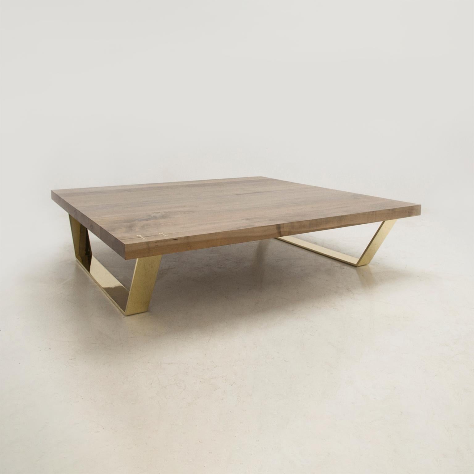 Modern Low Table Oxidized Domestic Hardwood by Stacklab - Contemporary For Sale