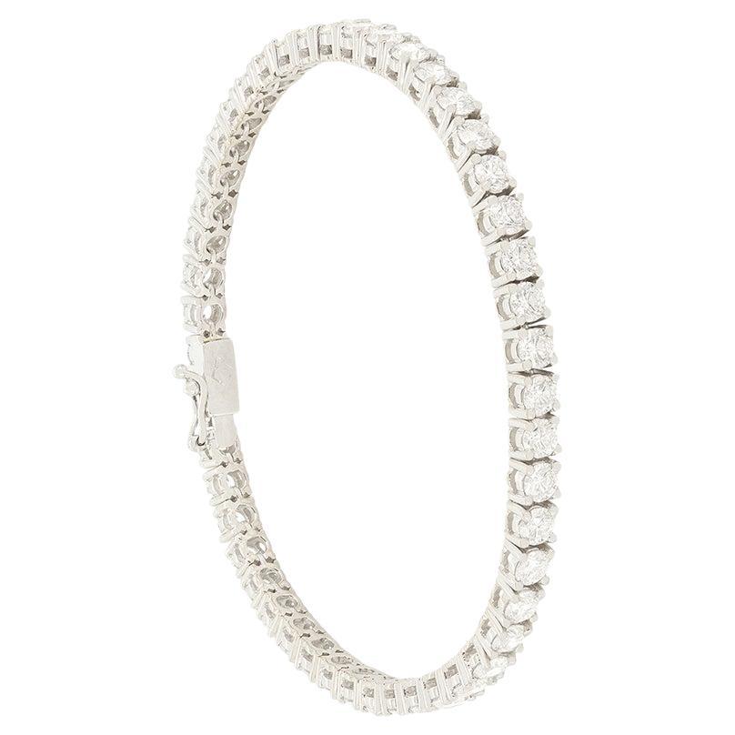 Contemporary 7.20ct Diamond Tennis Bracelet For Sale