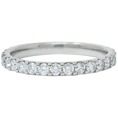 75 is diamond or platinum Contemporary .75 Carat Diamond Platinum Anniversary Band Ring