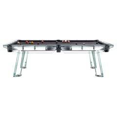 Contemporary 7f Filotto Glass Pool Table by Impatia