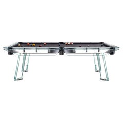 Contemporary 7f Filotto Glass Pool Table by Impatia