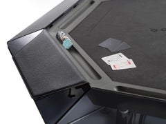 Contemporary 8 Players Dark Wood & Glass Poker Table by Impatia