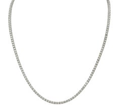 Contemporary 8.75 CTW Round Brilliant Cut Diamond 14K Gold Riviera Necklace
