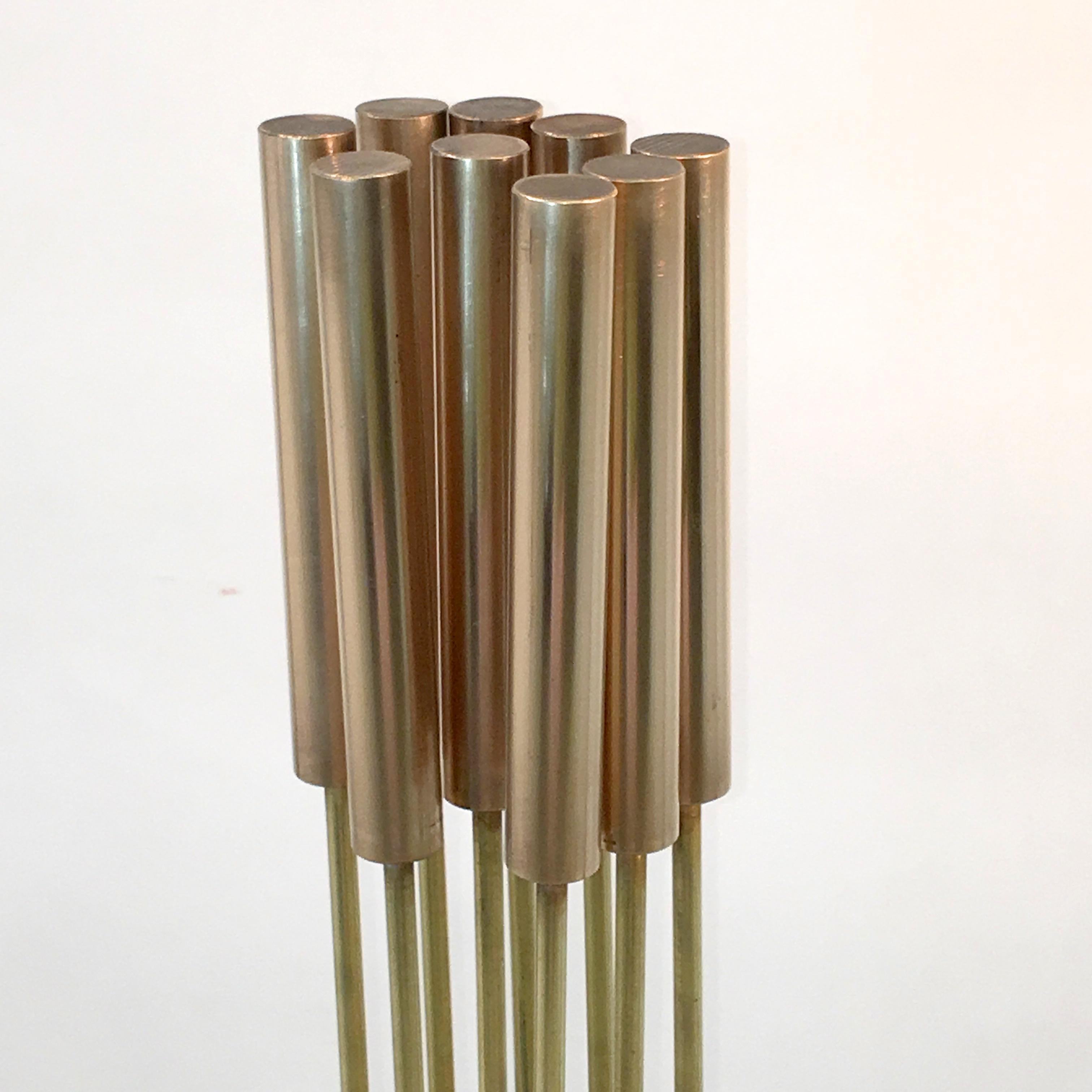 Contemporary 9-Rod Brass Kinetic Sound Sculpture 7
