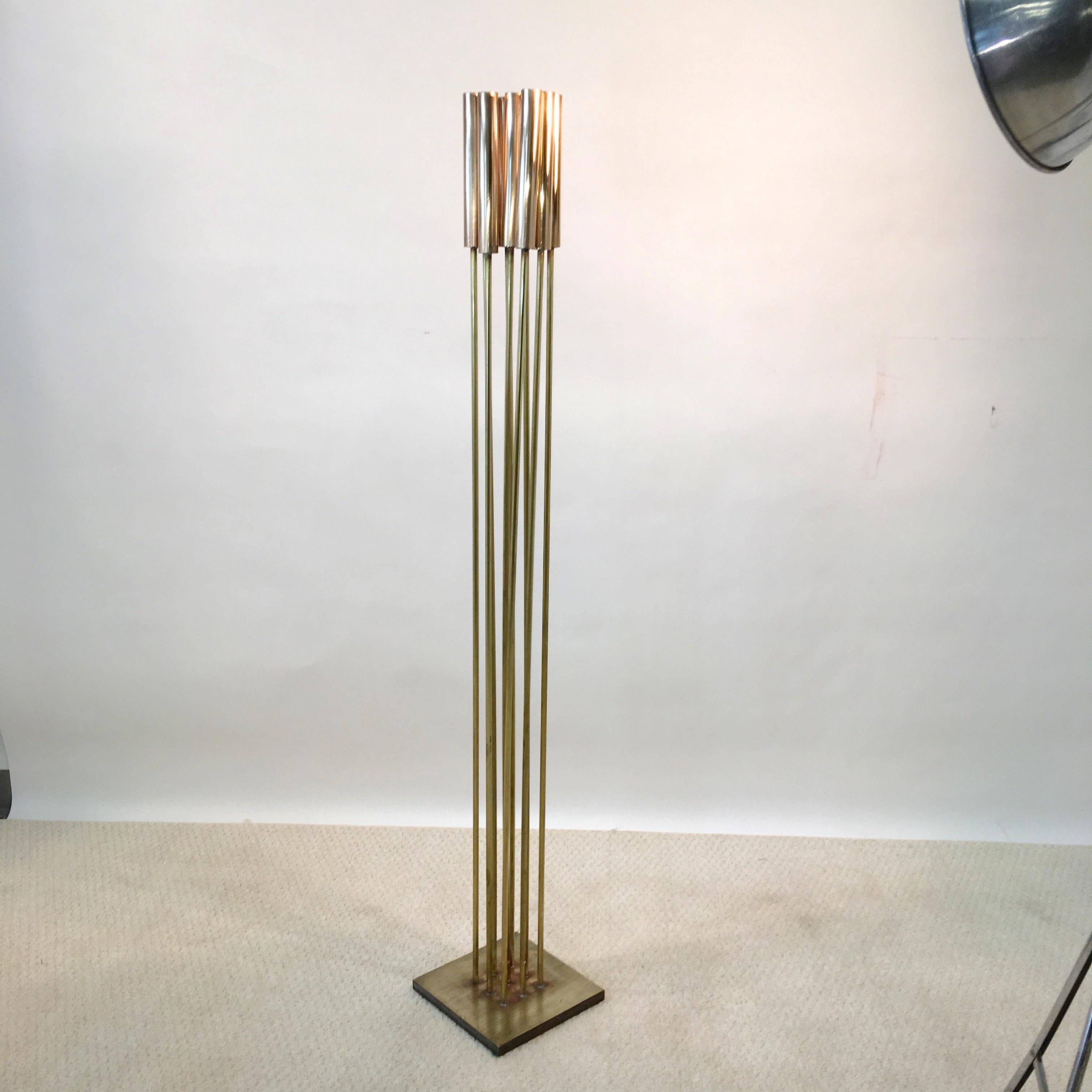 Contemporary 9-Rod Brass Kinetic Sound Sculpture 8