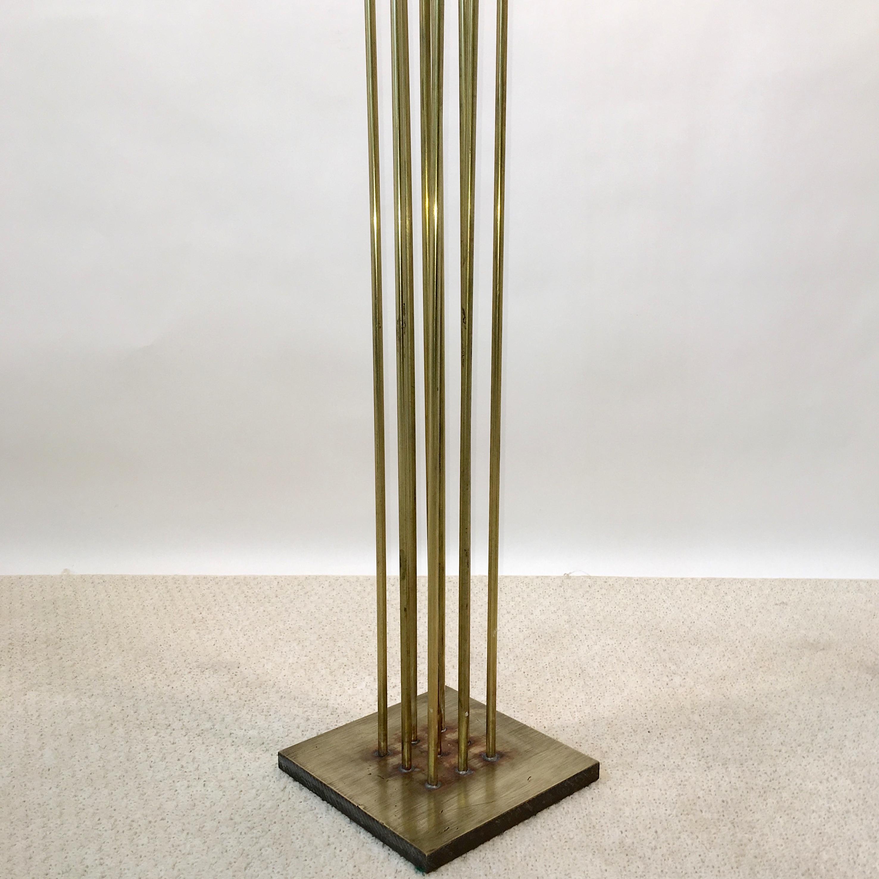 Contemporary 9-Rod Brass Kinetic Sound Sculpture 9