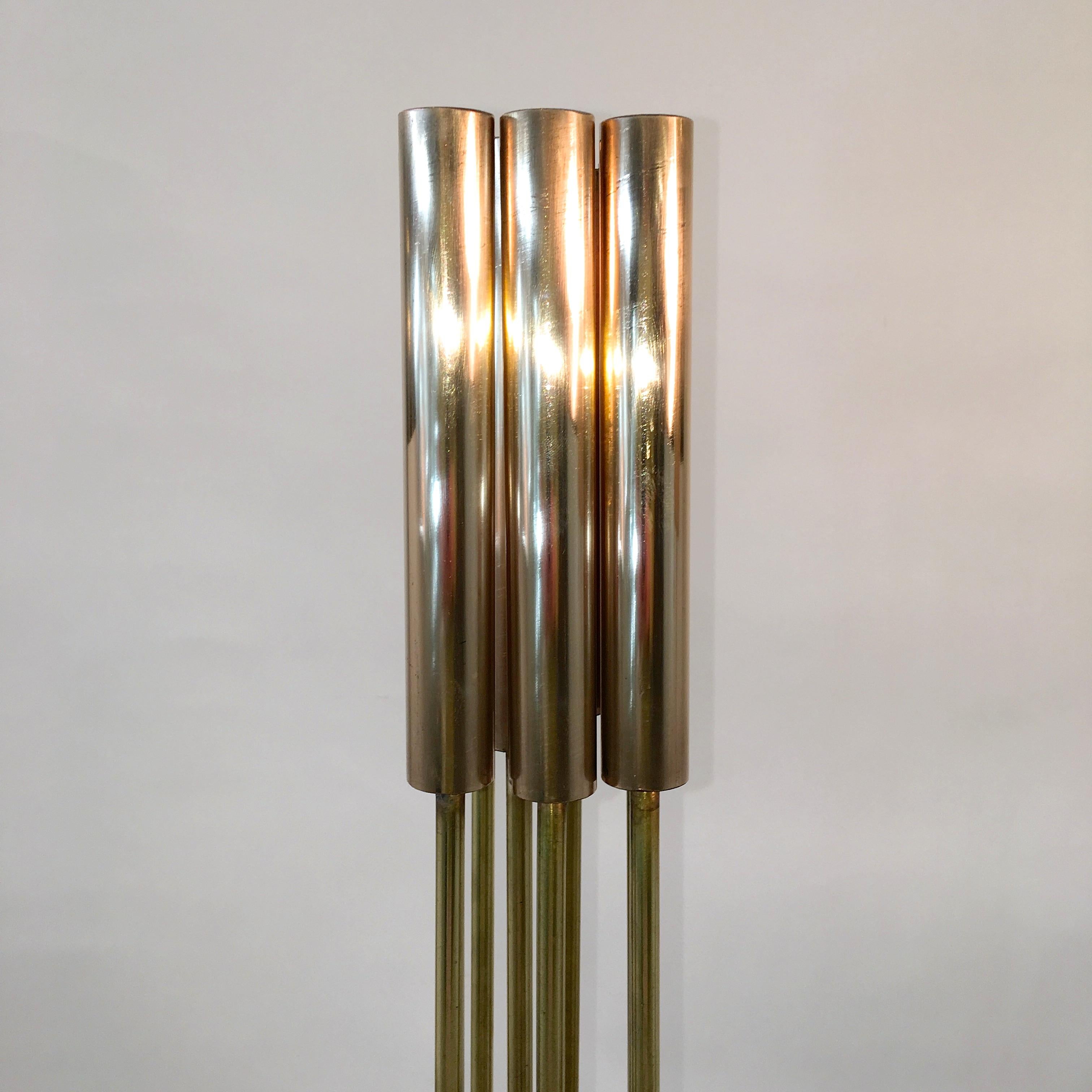 American Contemporary 9-Rod Brass Kinetic Sound Sculpture