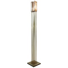 Contemporary 9-Rod Brass Kinetic Sound Sculpture