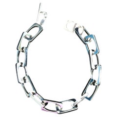 Contemporary 925 Silver Link Necklace