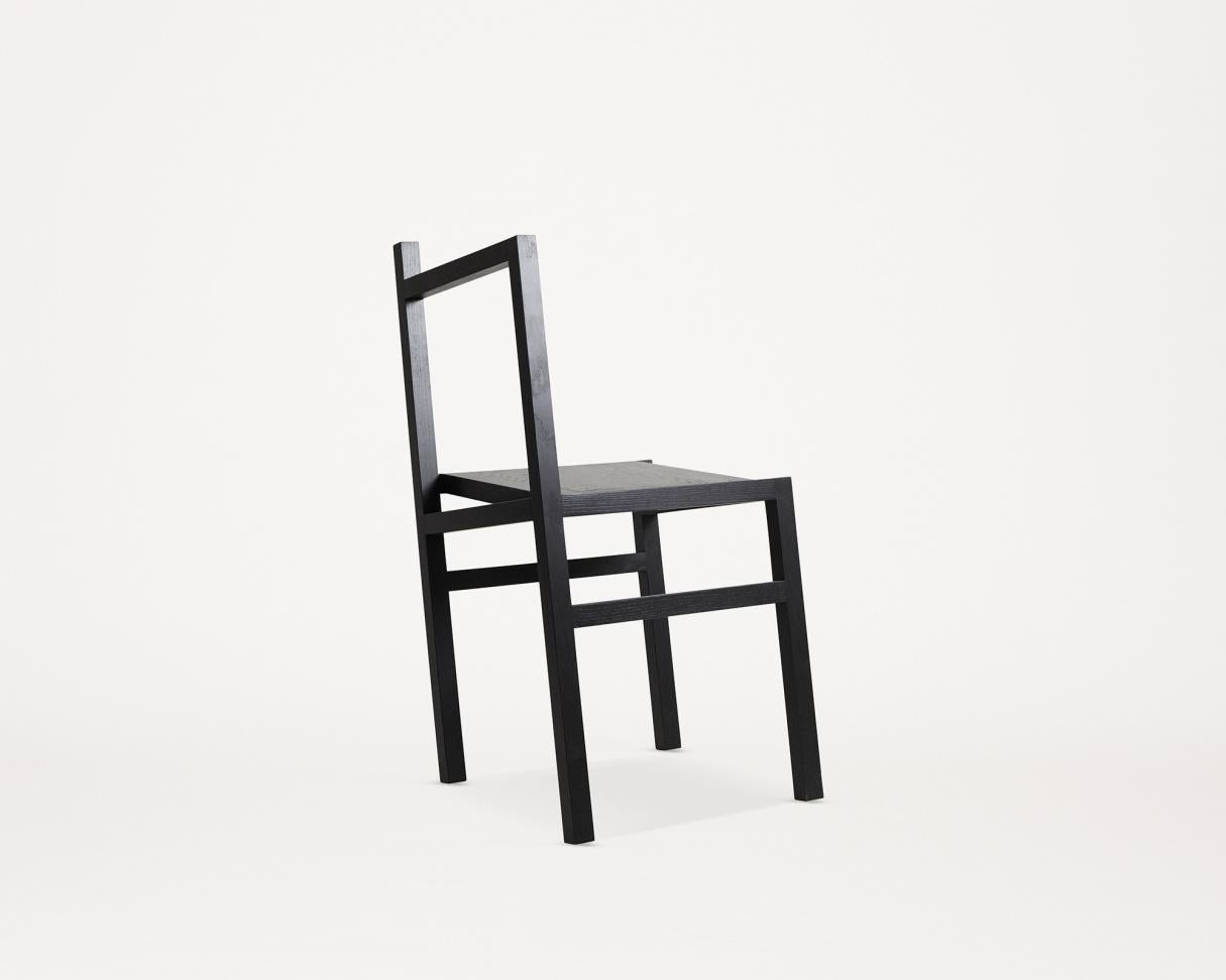 FRAMA Moderner skandinavischer Minimal Design 9.5 Stuhl aus schwarz gebeizter Esche  (Skandinavische Moderne) im Angebot