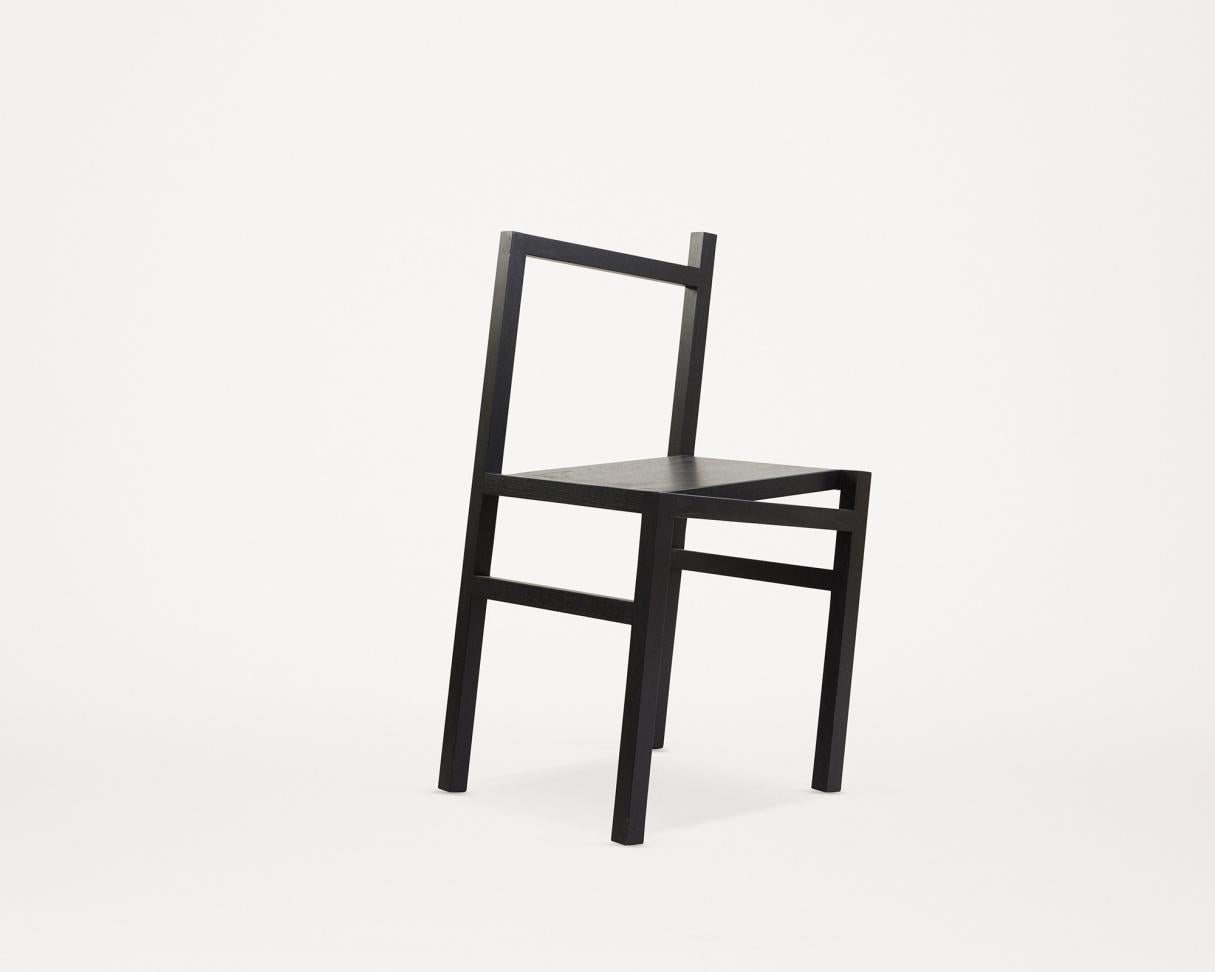 Scandinavian Modern FRAMA Contemporary Scandinavian Minimal Design 9.5° Chair in Black Stained Ash  For Sale