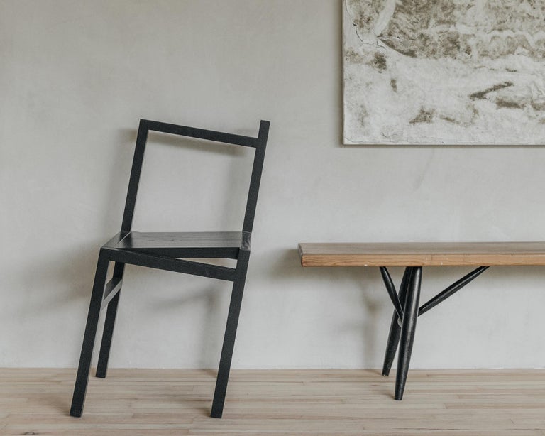 Frama Contemporary Scandinavian Minimal Design 9.5° Chair in Black Stained Ash  In New Condition For Sale In Copenhagen, DK
