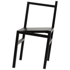 FRAMA Contemporary Scandinavian Minimal Design 9.5° Chair in Black Stained Ash