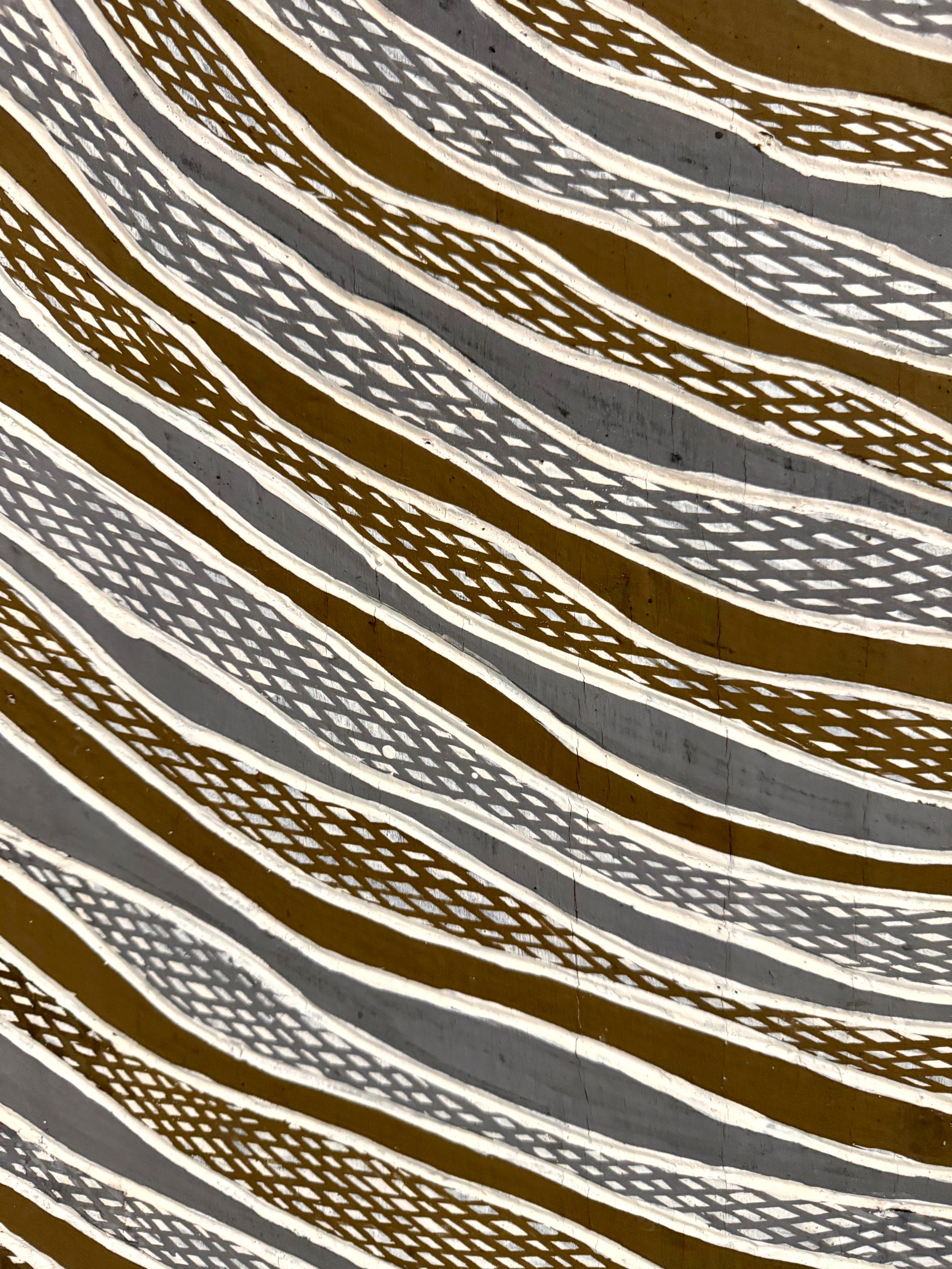 Zeitgenössische Aborigine-Kunst auf Rinde von Gunybi Ganambarr Provenienz im Angebot 5