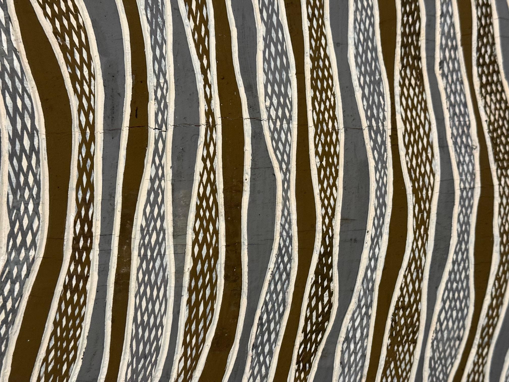 Zeitgenössische Aborigine-Kunst auf Rinde von Gunybi Ganambarr Provenienz im Angebot 6