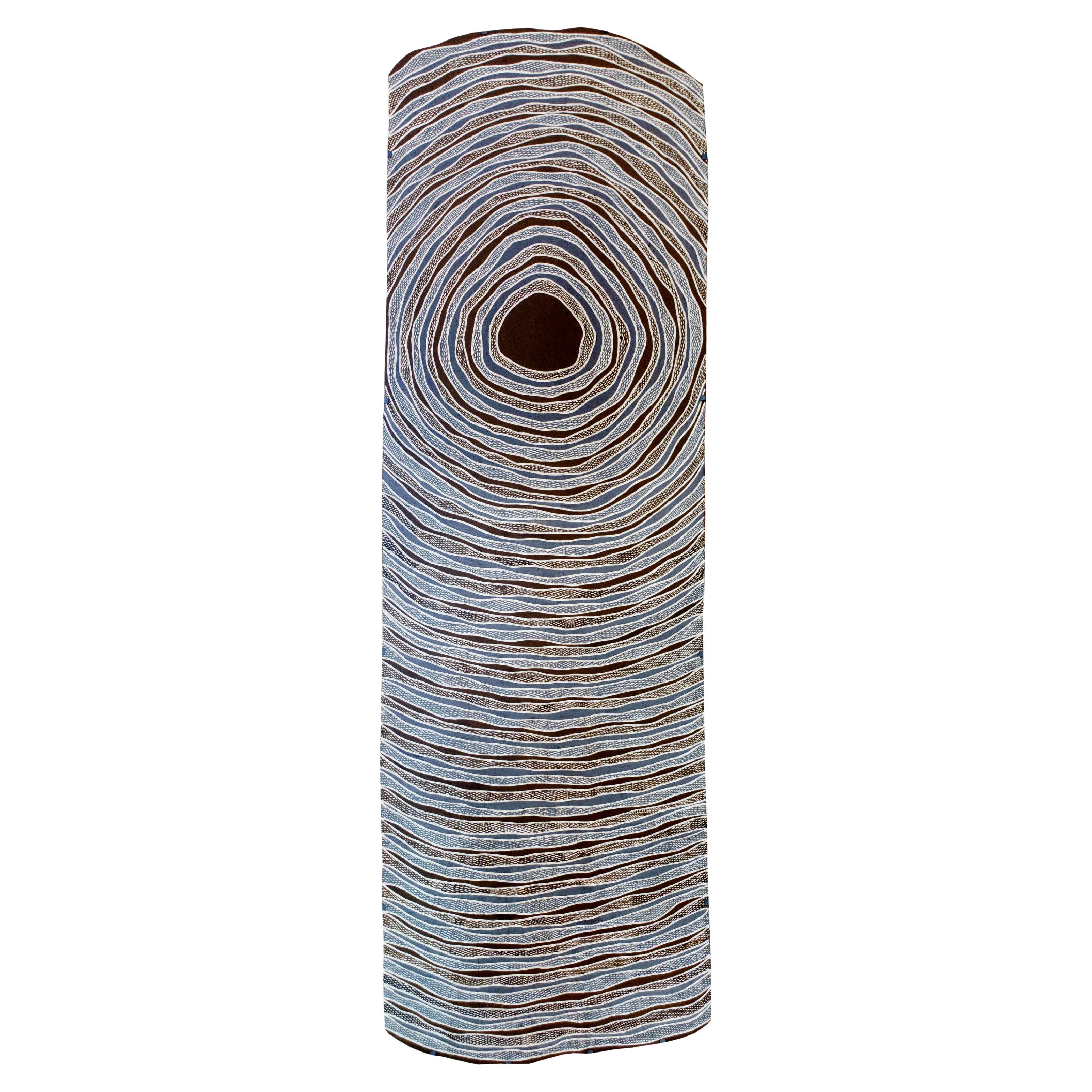 Contemporary Aboriginal Art on Bark by Gunybi Ganambarr Provenance