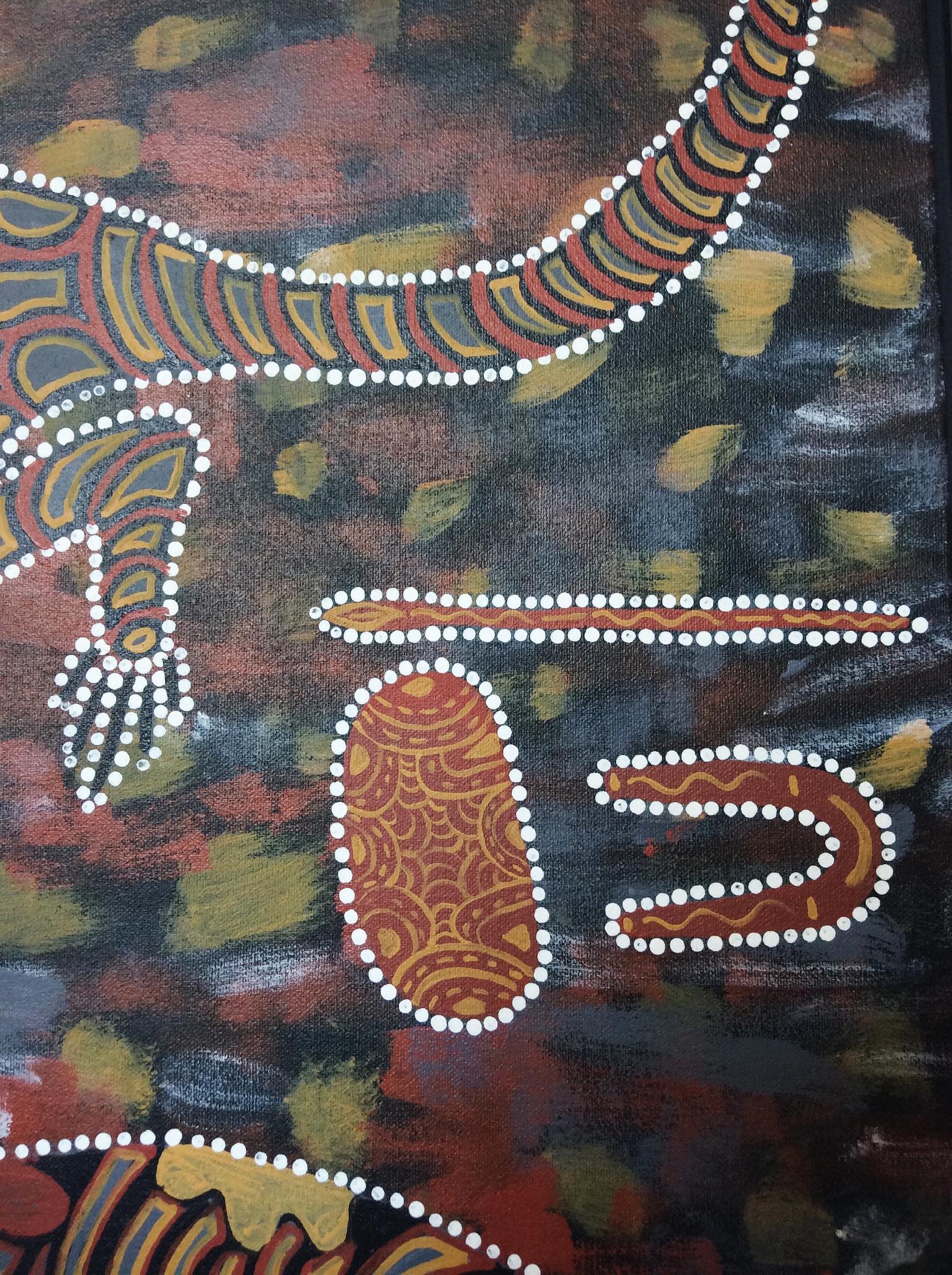 Contemporary Aboriginal Painting In Good Condition For Sale In New York, NY