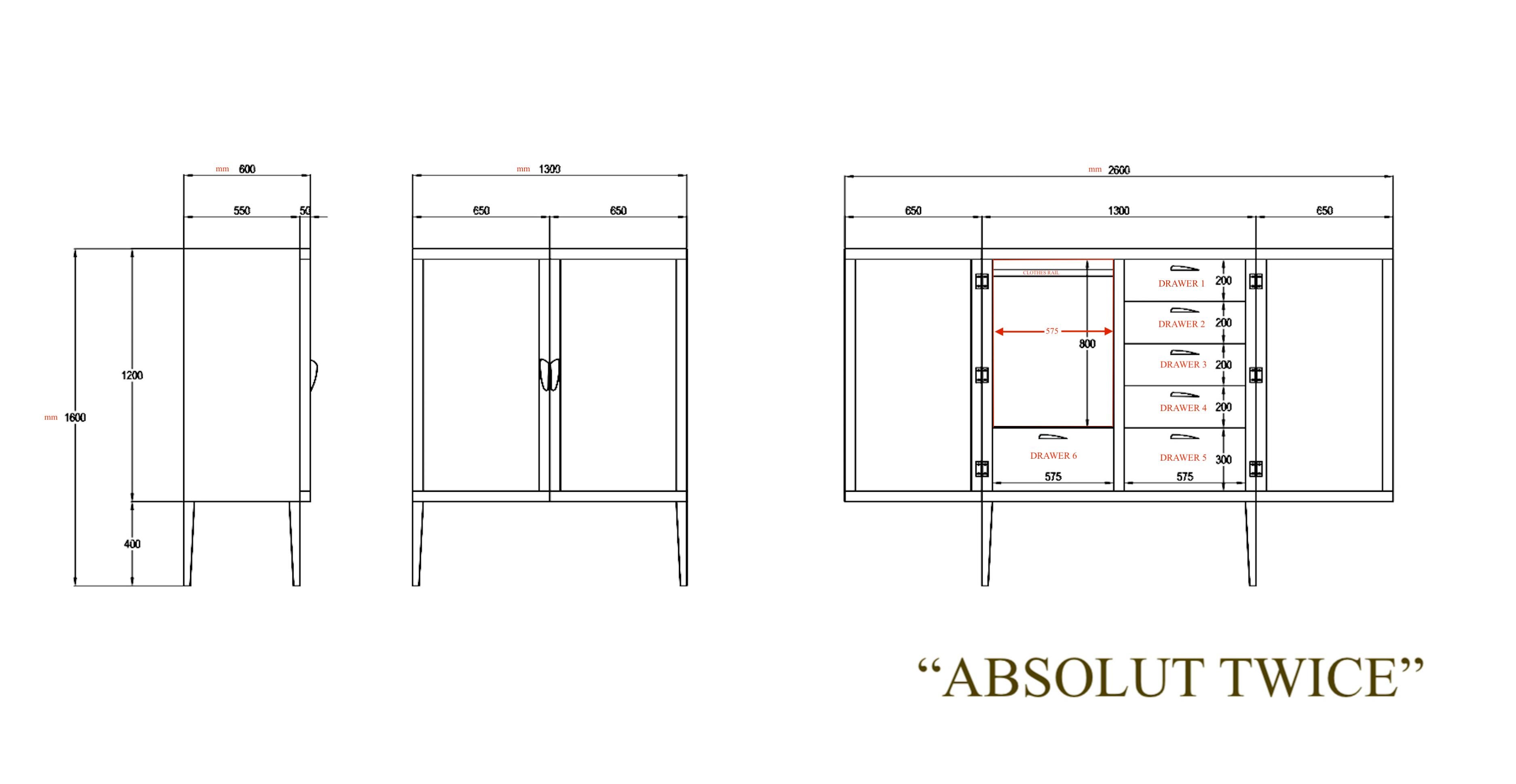 Contemporary, Absolut, Cabinet in Full-Grain Leather Handcrafted in Bas-Relief im Angebot 5