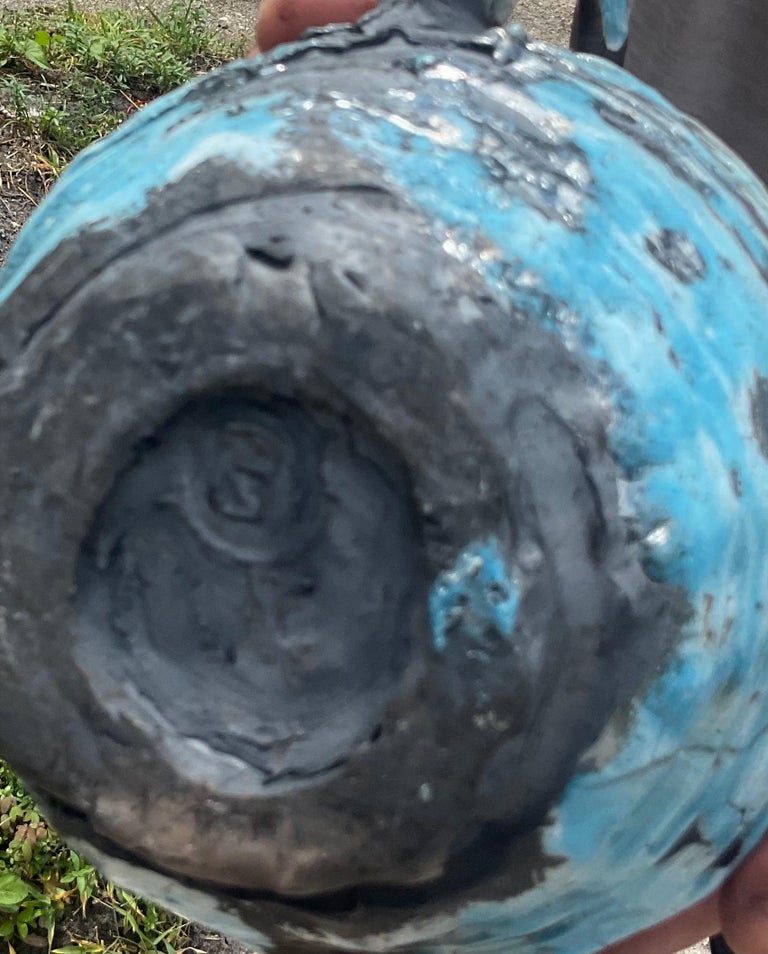 Contemporary Abstract Absurdism Raku Fired Pottery Signed Heck at ...