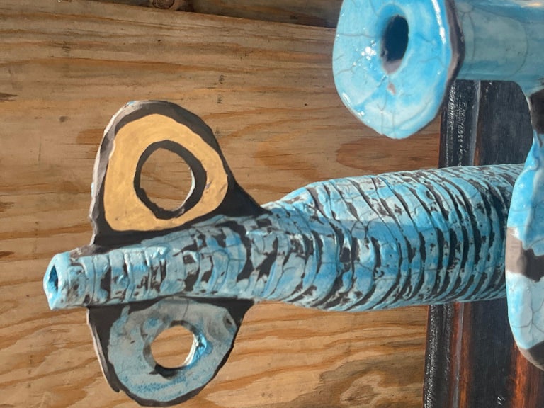 Contemporary Abstract Absurdism Raku Fired Pottery Signed Heck at ...