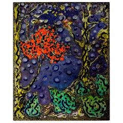 Zeitgenössisches abstraktes Acrylgemälde auf Leinwand von Javier Barrionuevo
